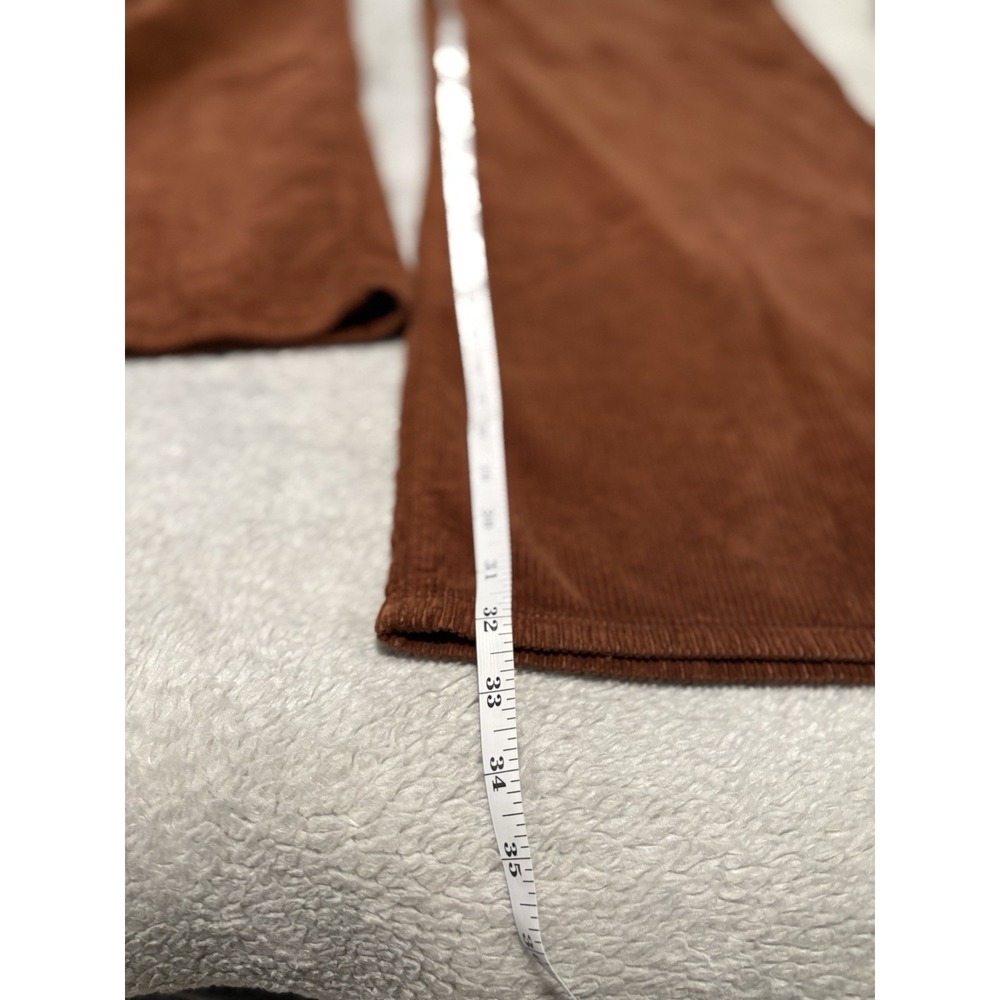New Ana A New Approach High Rise Wide Leg Brown Corduroy Pants Size 16 Stretch - Picture 3 of 9